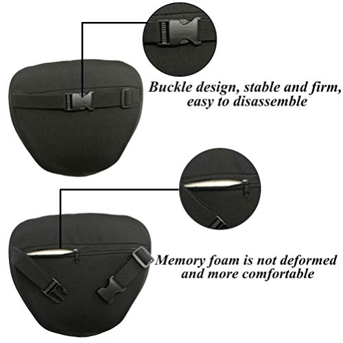 ZATOOTO Car Neck Pillow Memory Foam - Neck Pain Relieved Cervical Support Black Seat Headrest Driving Adjust Height TX- Black - Thumbnail 7