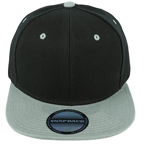 Image of Gelante Plain Blank Flat Brim Adjustable Snapback Baseball Caps Wholesale LOT 12 Pack