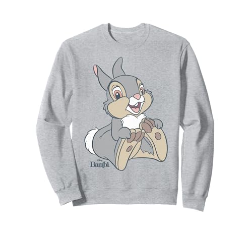 Sweat Disney Bambi Thumper grand portrait vêtement col rond mode streetwear pour l'automne