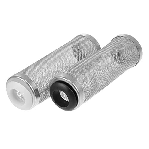 OUNONA 2個 フィルター flixfilter strainer 水族館の水槽 ガード テスト ストレーナーメッシュカバー 水槽インテーク ストレーナ カバー 304 ネットワーク 白い