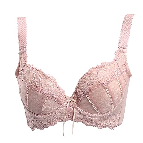 Soutien-gorge push-up à armatures anti-affaissement dentelle rose 75C
