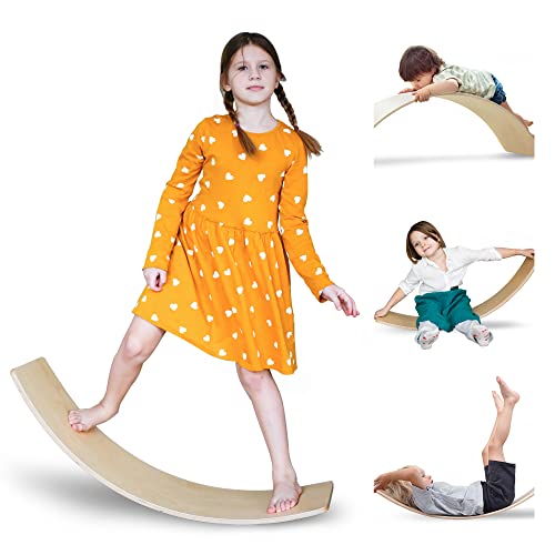 OUTREE Balance Board Kids, Wooden Wobble Balance Board for Toddler