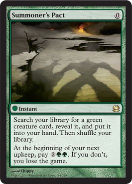 Magic: The Gathering – Summoner's Pact (Patto Dell'Evocatore) – Modern Masters (MMA) – Carta Singola Rara