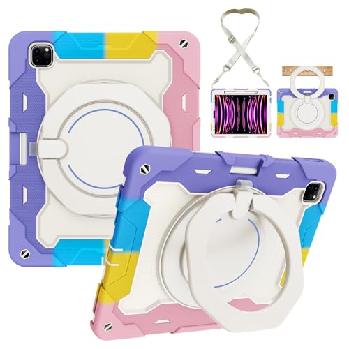 Coque iPad Pro 12.9 rotative avec bandoulière pour dessiner et travailler en déplacement