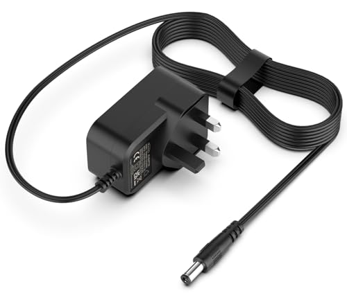 12V 3A Power Supply Adapter (36W Max), UK Plug AC/DC Mains Charger, 5.5 x 2.5mm DC Tip, 1.8m Cable for CCTV Security Camera, LED Strip Lights, Router, LCD Monitor