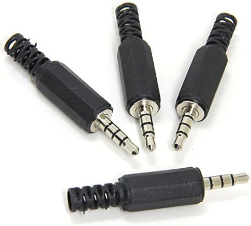 Ancable 10-Pack TS Mono Male Plug 1/8" 3.5mm Solder Type DIY Audio Cable Connector