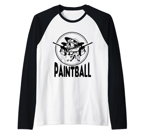 Paintball Paintballmarkierer, Helm, Handschuh, in schwarz Raglan