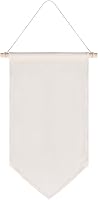 Vista 2 de FLYPARTY Pancarta esmaltada para pared, lienzo en blanco para botones (beige grande)