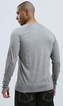Ravin Heather Grey Buttoned Summer Henley Shirt, For Men, Grey, XS