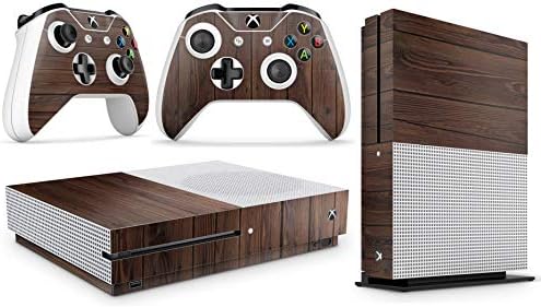GNG Wood Skin Decal Sticker Compatible with Xbox One S Console + 2 Controller Skins