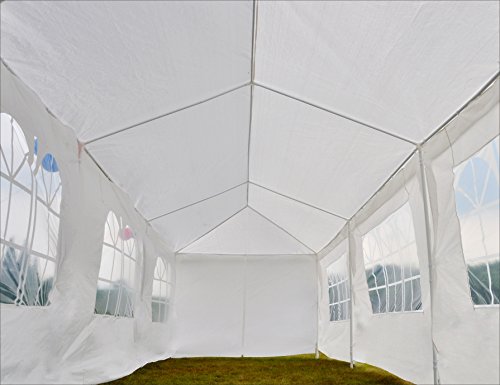 Gojooasis Wedding Party Tent 10X30 White Outdoor Canopy Tent Outdoor Gazebo (10' X 30' With 5 Walls) #TOP5