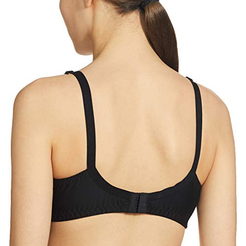 Image of Leading Lady Women's Cotton Non Padded Non Wired Bra (254 Black 34D)