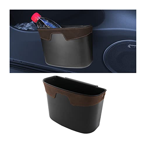 Image of AUCELI Car Trash Can, Dustbin Container for Auto Seatback, Hanging Mini Car Garbage Bin, Portable Rubbish Waste Basket Storage Organizer with Clip, Interior Accessories for Vehicle Home Office