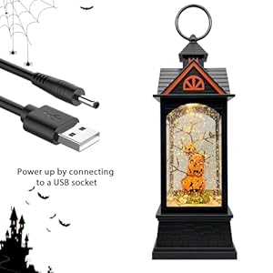 Halloween Snow Globe Lantern,with 6 Hour Timer, USB Powered & Battery Operated Snow Globe Lantern, Halloween Festival Party Decoration,Halloween Indoor Decor,Pumpkin Lantern Halloween Snow Globe Lanternwith 6 Hour Timer USB Powered Battery Operated Snow Globe Lantern Halloween Festival Party DecorationHalloween Indoor DecorPumpkin Lantern