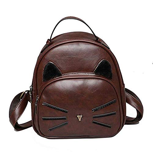 Preisvergleich Produktbild Bestehen Sie immer auf Erfolg Mädchenrucksack Retro Minirucksack PU Wasserdichte Studententasche Dame Nette kleine Rucksackfrauen Rucksäcke Antidiebstahl