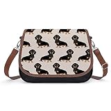 Crossbody Portemonnaie für Frauen, Kunstleder Thanks Dackel, Wiener Hund, Haustierhundmuster, funktionale Hosentasche mit Klettverschluss und abnehmbaren Trägern für die Arbeit.