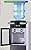 Top Loading Water Cooler Dispenser, Hot and Cold Water Cooler, Holds 3 & 5 Gallon Bottles, Removable Drip Tray & Storage Cabinet Perfect for Homes Offices Living Room Kitchen (Grey, with Glass Doors)