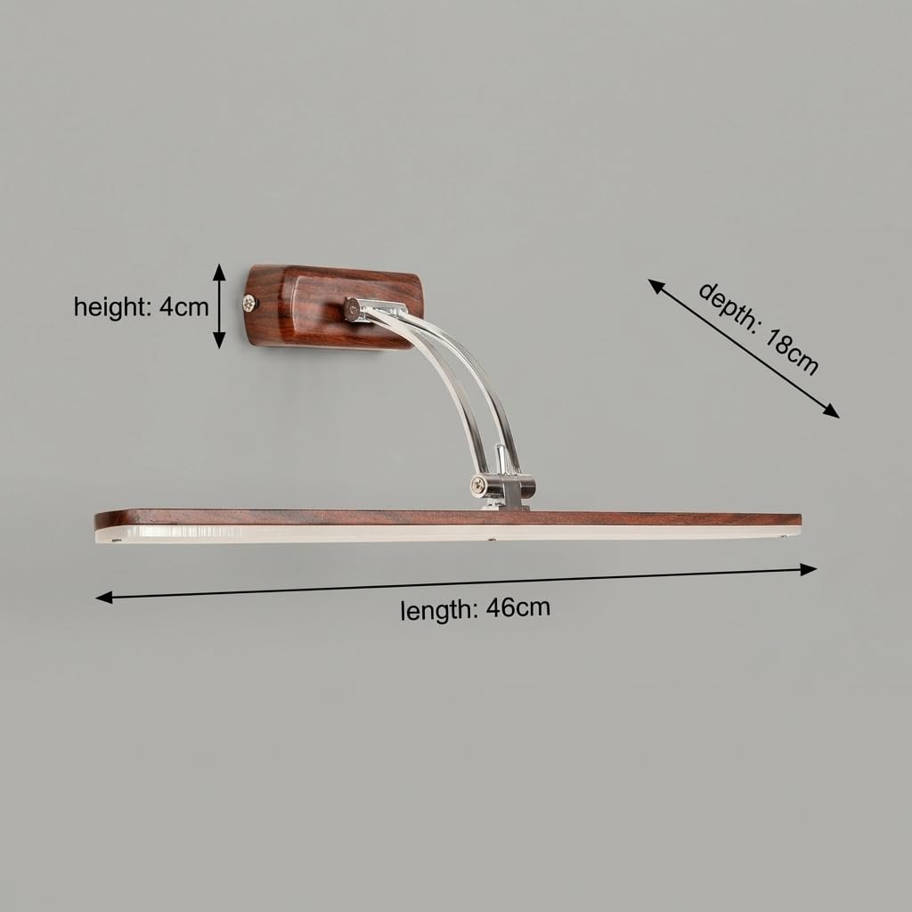 Proudome Wooden Frame Vanity Light for Bathroom & Dressing Area | Wall Mounted Mirror Light for Makeup & Grooming | Elegant Bathroom Lighting Fixture 4
