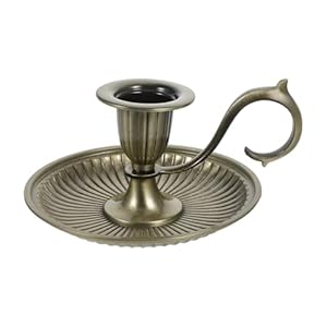 Healifty Decorative Christmas Vintage Bronze Farmhouse Dinner Handle Stand Iron Pans Fireplace Taper Centre Candelabrum Handheld Mantle Chamberstick Candle Housewarming Holders Art Room