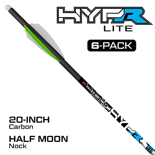 Killer Instinct Hypr Lite Crossbow Bolts 20 Inch (6 Pack). These High Velocity Bolts Come In At 370 Grains. Add Them To Your Hunting Accessories On Your Next Outing! #TOP1
