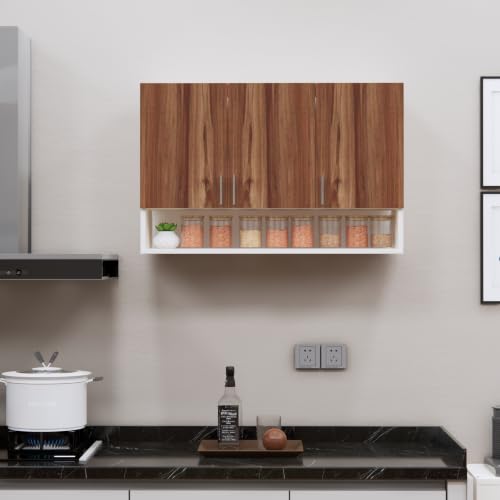 Image of SPECIALITY PANELS 3 Door Modular Wall Mounted Kitchen Cabinet with Organizer Shelf Space Saving Storage Unit | Engineered Wood Cupboard for Kitchen Living Room Organizer Furniture | DIY Assembly
