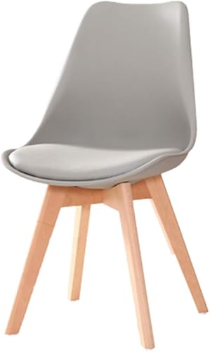 Miniatura 1 de Bseack_Store Silla simple estilo nórdico madera maciza silla de comedor silla de madera de haya pierna balcón restaurante color G