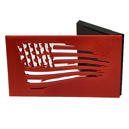 Kill3rFruit Tattered Flag Design Mailbox Flag for Stone or Brick Encased Mailboxes, Replacement Red Flag Kit, Outgoing Mail Flag, Universal 4.02in x 2.27in