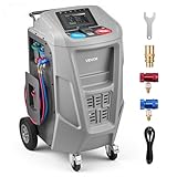 VEVOR Fully Automatic Refrigerant Recovery Machine for 1234yf, ≥98.5% Accuracy, 7-Inch Touch Screen, AC Recovery, Vacuum, and Recharging Machine for Standard and High Voltage Automotive A/C Systems