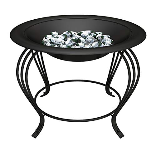 Hoguera para exteriores, para barbacoa, patio, fogata de metal para jardín al aire libre con cubierta de pantalla contra chispas, chimenea de leña o camping, calefacción al aire libre, hoguera (68 x