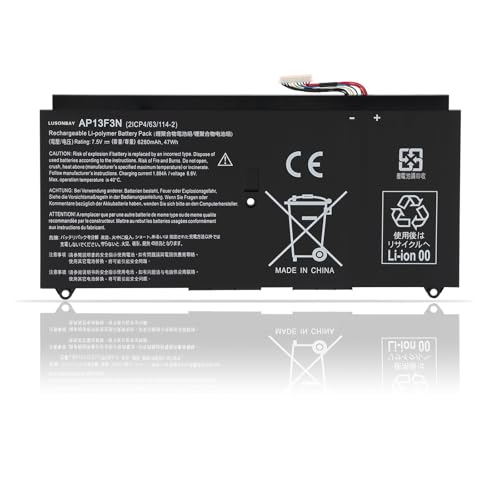 Image of LUSONBAY AP13F3N Laptop Battery Replacement for Acer Aspire S7-392 Ultrabook Series S7-392-9890 2ICP4/63/114-2 7.5V 6280mAh/47WH