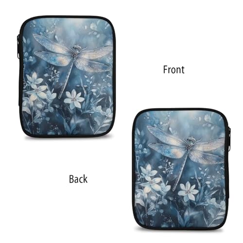 Image of Dragonfly Crochet Hook Case Portable Floral Crochet Storage without Hooks and Accessories Organizer for Knitting Needles Supplies