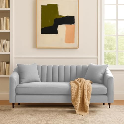 Image of Casaliving Doraldo 3 Seater Sofa Set for Living Room (Grey Colour Premium Fabric) Premium Fabric Sofa Set for Living Room & Hall