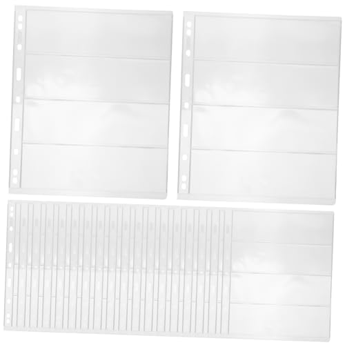 Operitacx 20hojas Álbum De Colección De Billetes Páginas Para Álbumes De Páginas Para Colecciones De Unidades