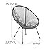 Flash Furniture Valencia Oval Comfort Series Take Ten Grey Papasan Lounge Chair