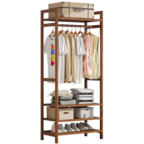 Porte-manteau autonome en bambou premium vestiaire d'entrée au design minimaliste