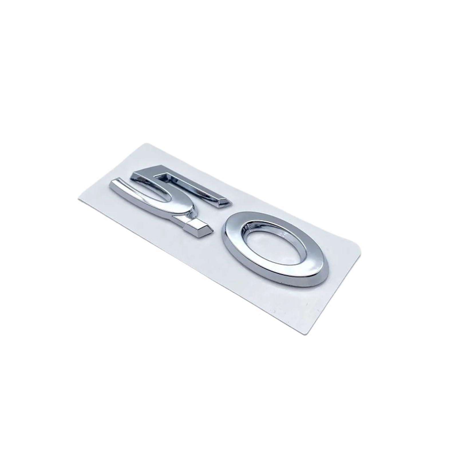 Letter Emblem Chrome Glossy Black ABS 3.0 5.0 V6 V8 20T 25T 30T 35T Fit for Jaguar XJ F-Type F-PACE E-PACE Badge Trunk Logo(Silver 5.0)