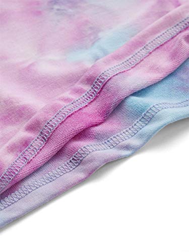 Sweatyrocks Women's Cold Shoulder Tie Dye Pullover Hoodie Crop Top Sweatshirt Tie Dye Medium #TOP6