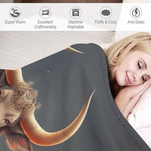 Manta cálida para el salón de vaca que alivia el frío en el sofá 6