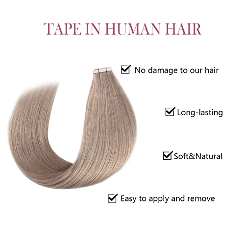 Image of Sixstarhair Tape in Hair Extensions Seamless Tape In Extensions for White Women 20 Pieces per Pack Hair Extensions Remy Human Hair 50g [Color 18 Dirty Blonde 22inch]