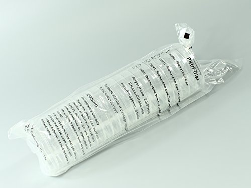 Nest Scientific 753001 Polystyrene Petri Dish, Semi-Stackable, Sterile, 100 Mm X 15 Mm, 20 Per Bag, 500 Per Case (Pack Of 500) #TOP4
