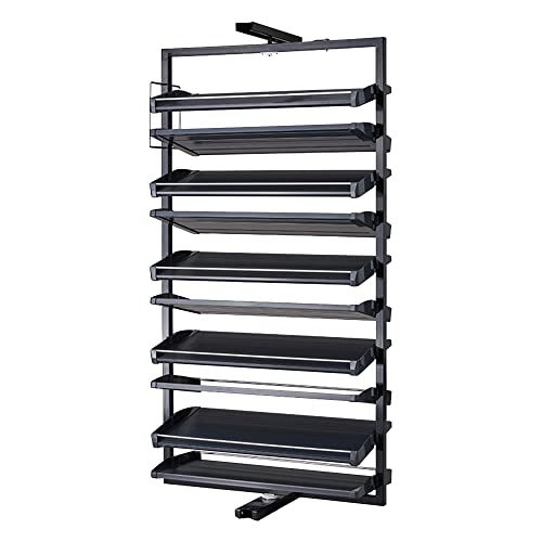 Étagère verticale empilable en métal noir rotative à 360° - 2