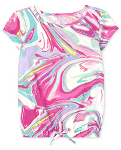 Image of Short Sleeve Tie Front Top