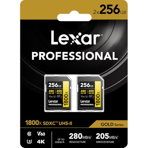 Image of Lexar Professional 1800X 256GB SDXC UHS-II 2pack