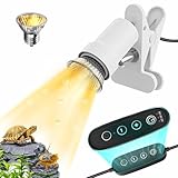 GOZILLA Reptile Heat Lamp, Turtle Lamp Timing & Dimming Cycle Timer, Turtle Light 50W UVA/UVB Reptile Light Bulb for Amphibian and Reptile Tanks, Terrariums, Cages.(White)