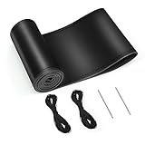 Xizopucy Leather Steering Wheel Cover lace up,Genuine Leather Stitch DIY Stitch On Wrap,2 Needles & 2 Threads,for 14 1/2-15inches(M4 Black)