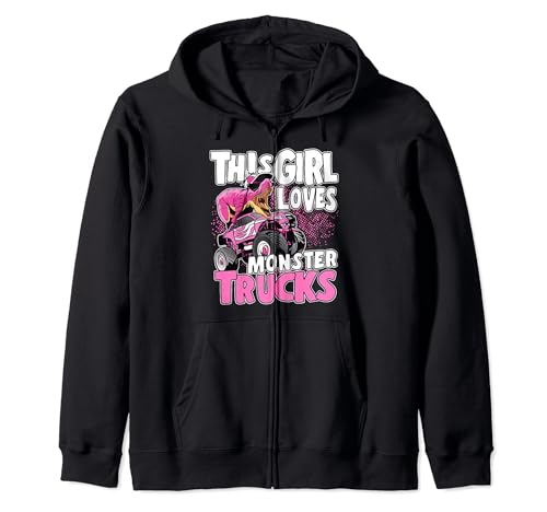 Monster Truck Kids Toddler Esta chica ama los camiones monstruo Sudadera con Capucha