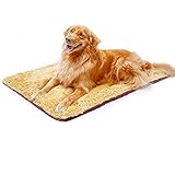 Material: está hecho de terciopelo súper suave y la parte trasera es de franela. El relleno es de algodón de seda. Muy esponjoso, uso reversible de doble cara, y permite que tu mascota alivie el dolor muscular y articulaciones, ofrece una mejor relajación.