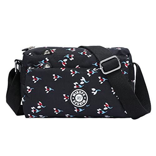 Petit sac bandoulière léger en nylon résistant à l'eau - - Petites fleurs, Small Cover