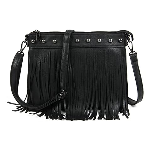 LHHMZ Women Fashion Hobo Fringe Shoulder Bags Vintage Small Tassel Crossbody Purse Bags Cover