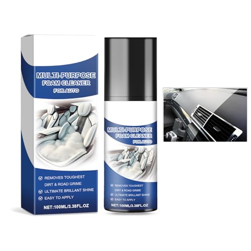 Multipurpose Foam Cleaner Spray, Leather Decontamination Foam Cleaner, All-Purpose Household Cleaners for Car Interior, Leather, and Furniture